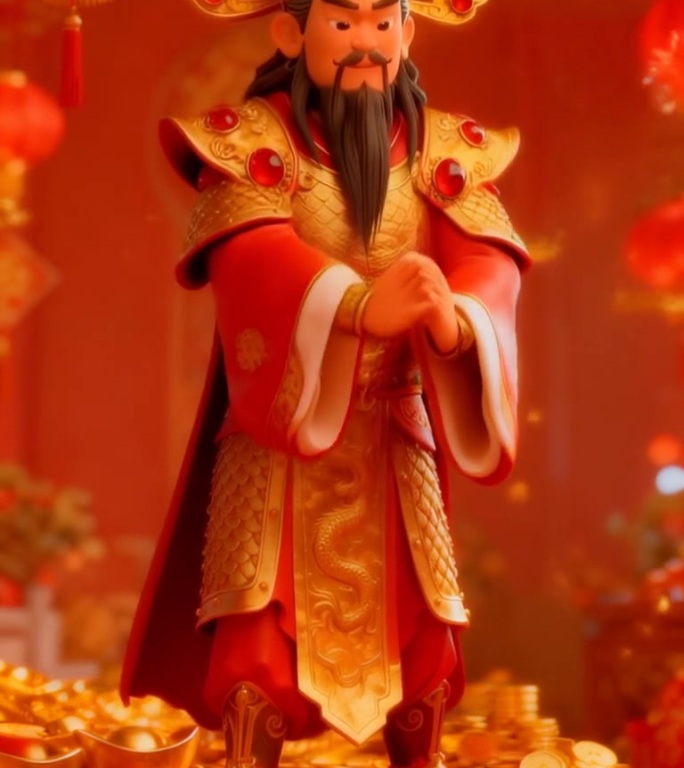 金元宝烟花迎财神