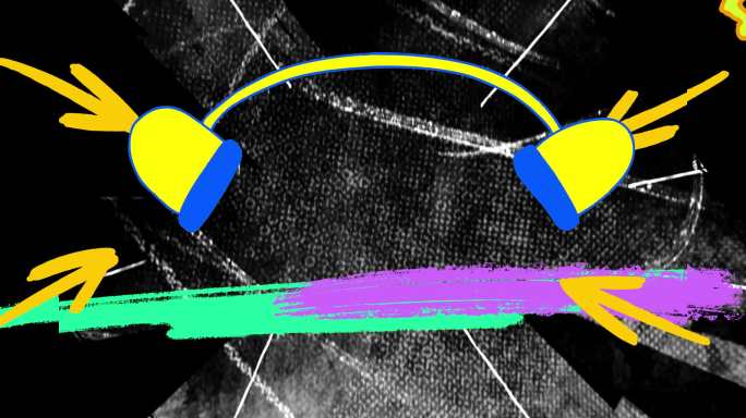 活力多彩动感缤纷涂鸦vj