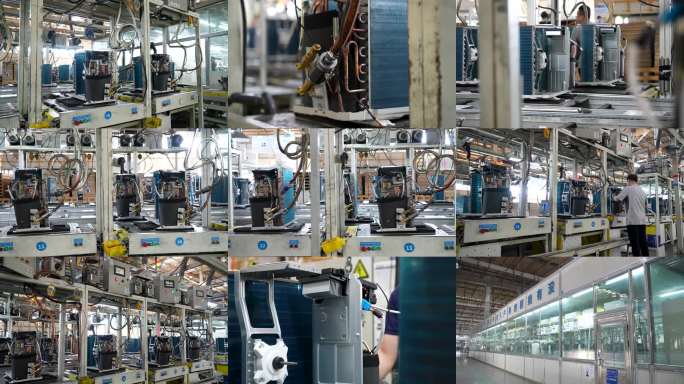 工厂工人空调加工工业