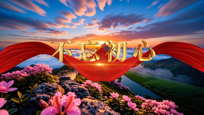 4k《不忘初心》歌曲led背景