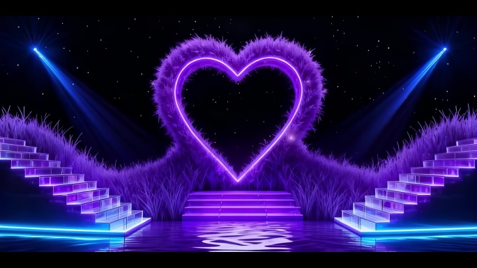 浪漫心形灯光舞台