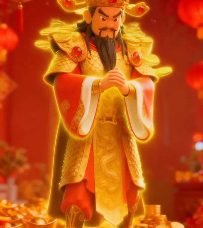 金元宝烟花迎财神