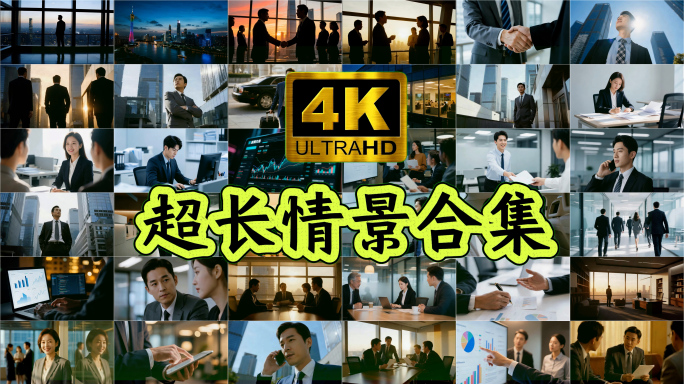 白领商务团队精英高端商务办公场景