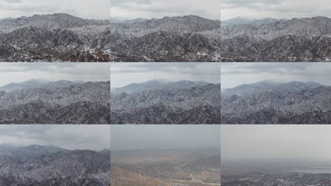 云雾缭绕雪山山脉