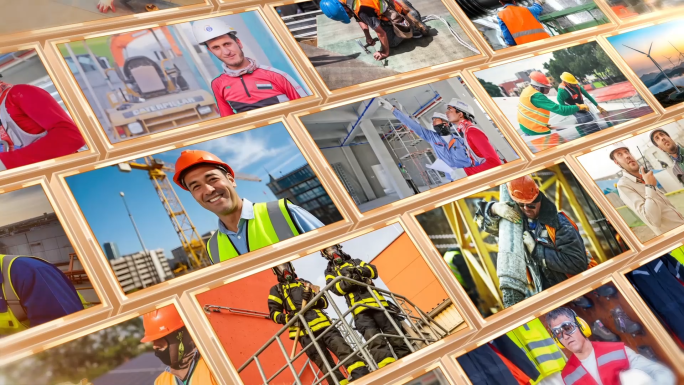 金色大气照片墙图片汇聚展示ae模板