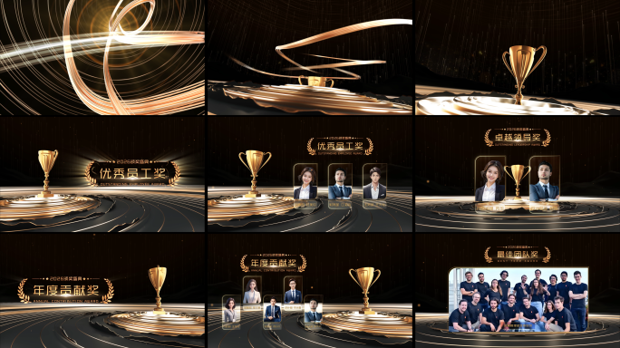 【奖杯可更换】大气颁奖整体包装