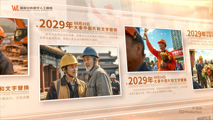 企业发展历程照片墙时间线【无需插件】