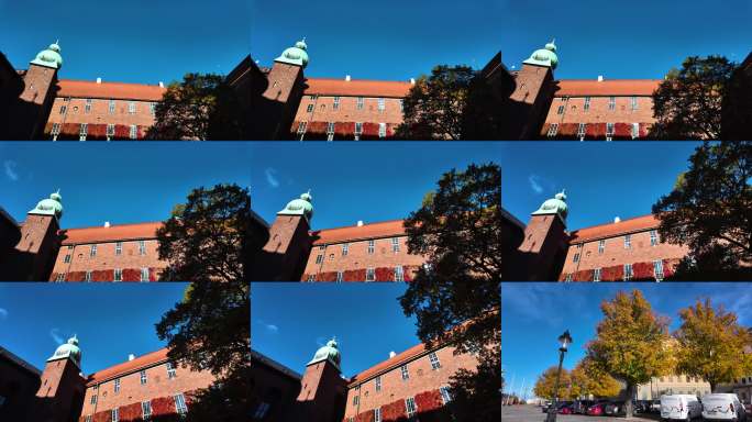 欧式红砖建筑街景