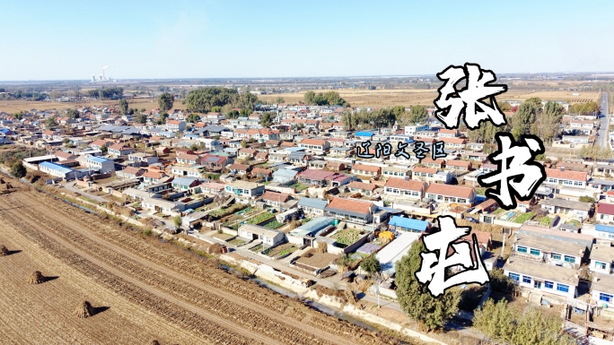 航拍辽阳市文圣区罗大台镇-张书屯