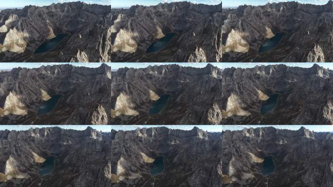 航拍四川阿坝州莲宝叶则