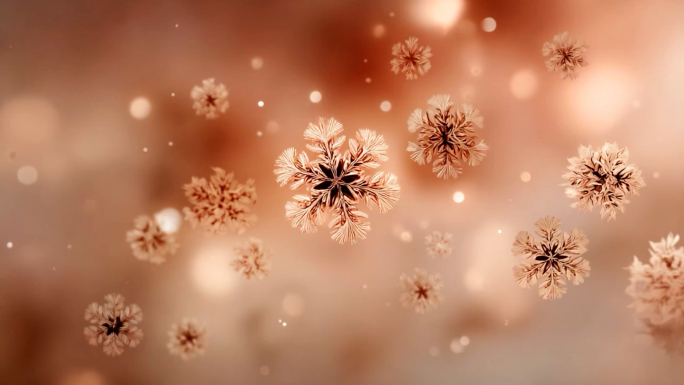 雪花 金色 动态背景 粒子特效 飘落