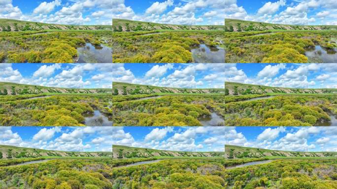 呼伦贝尔海拉尔湿地航拍