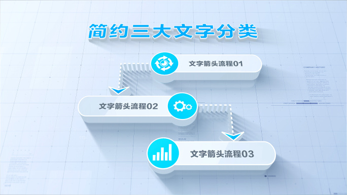 【无插件3-8类】简洁箭头流程文字分类