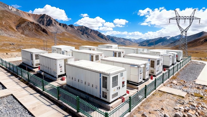 高原新能源储能站航拍