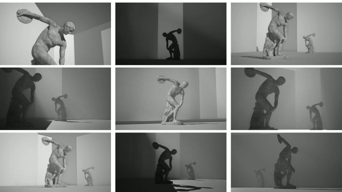 光影雕塑艺术雕塑大英博物馆掷铁饼者