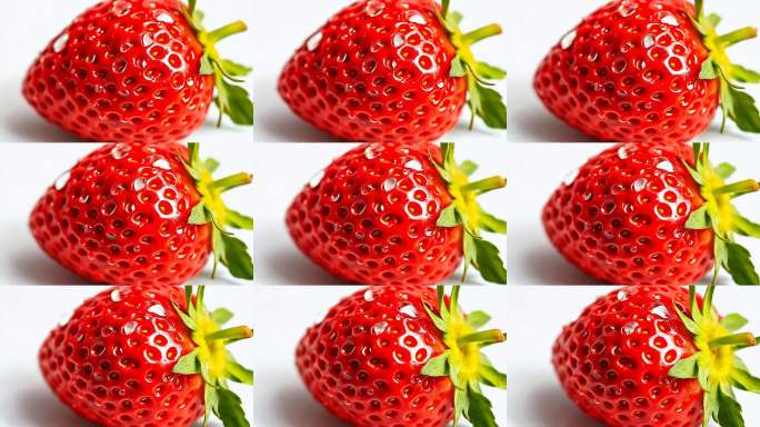 鲜红草莓特写镜头