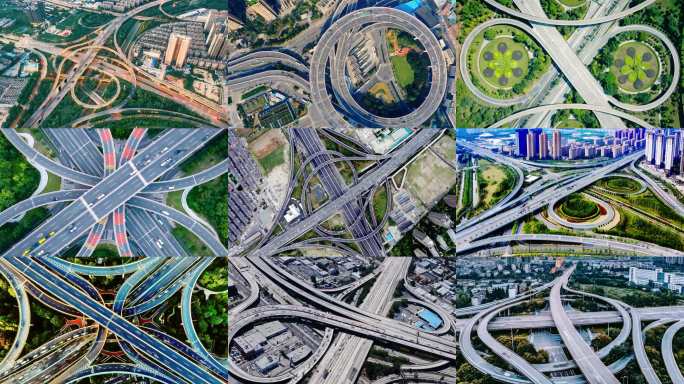 城市公路立交桥  现代化城市立体交通网