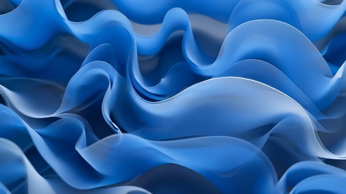 蓝色流动水墨流动动态背景蓝黑渐变抽象波纹