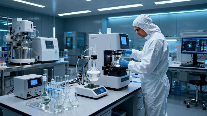 现代实验室科研人员工作