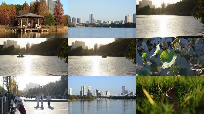 城市公园秋日风光