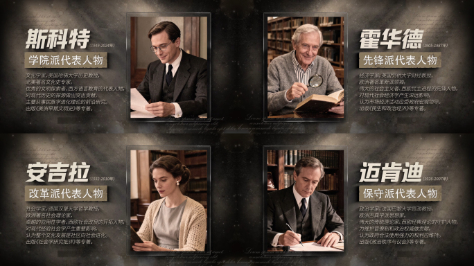 历史复古怀旧人物介绍人物展示玻璃相框图文