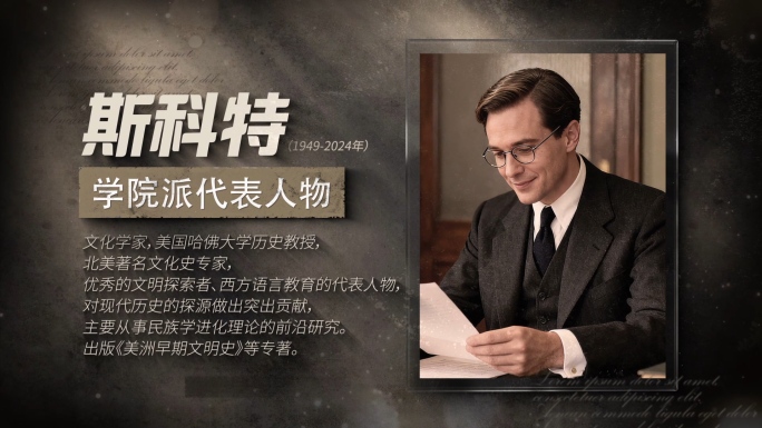 历史复古怀旧人物介绍人物展示玻璃相框图文