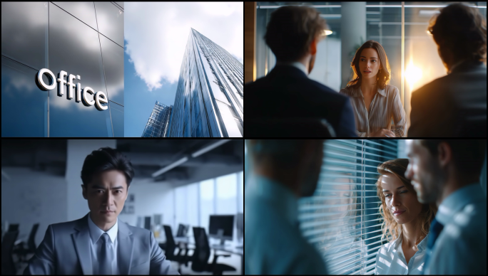 现代办公场景商务人士都市职场精英工作日常