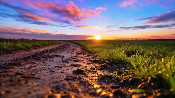 治愈系晨野日出云海