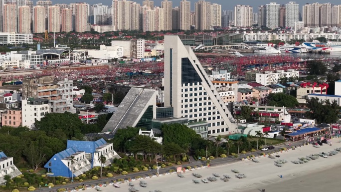 「航拍」广西北海路海酒店4k60p