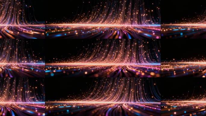 无缝循环 流光粒子舞台背景
