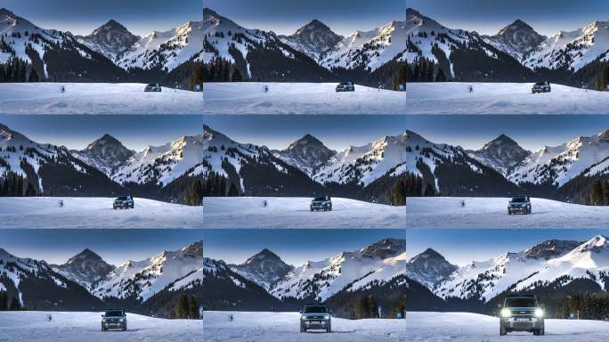 雪原山地汽车越野