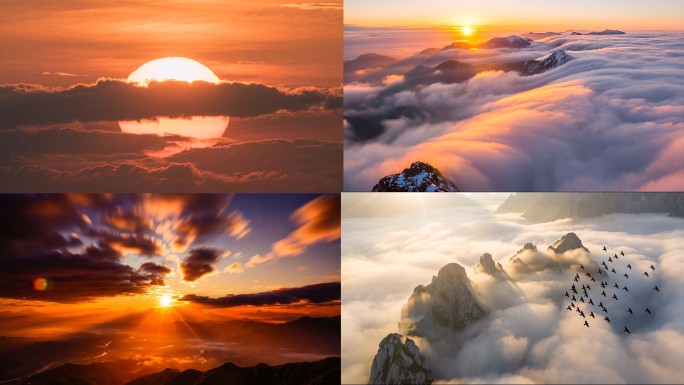 大气绝美日出云海风光日落震撼朝霞日落延时