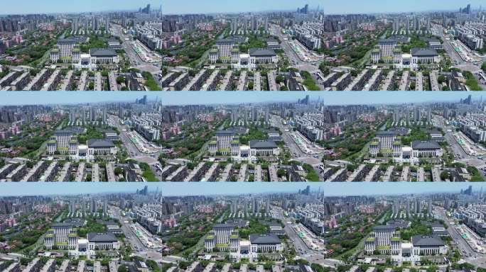 城市航拍俯瞰建筑群