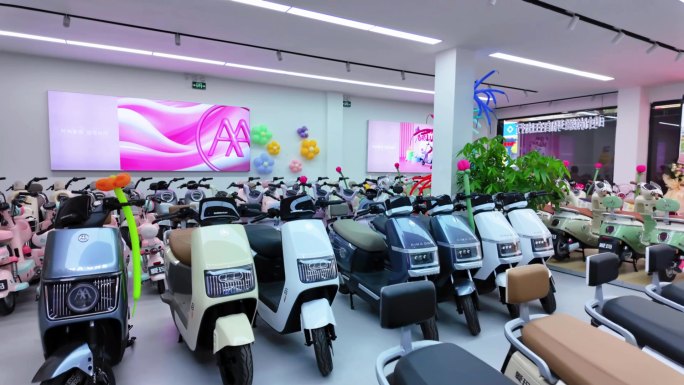 爱玛电动车店新店开业 新国标电动车展厅