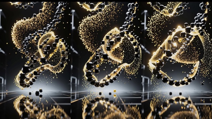 金色粒子科技感动态背景
