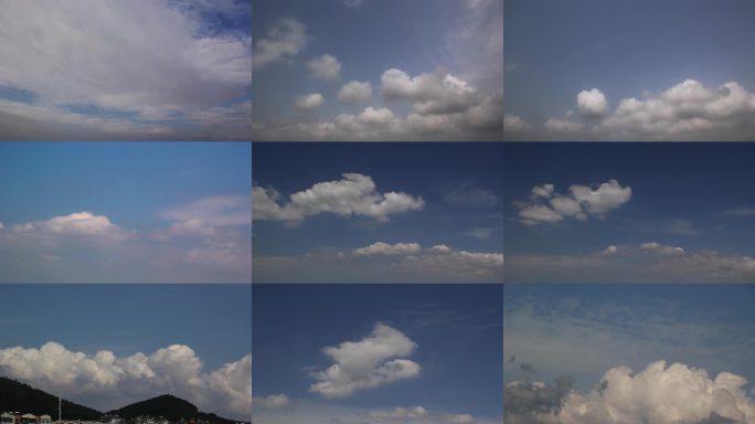 4K延时天空云彩变幻合集云卷云舒