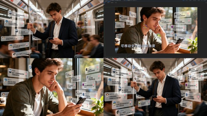 3D消息弹框效果Ae模板