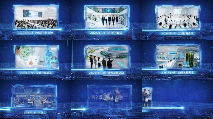 时间线图文照片科技图片展示