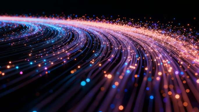 无缝循环 彩色粒子旋转光效