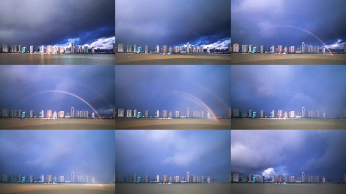 珠海香洲港湾码头彩虹延时 4K高清素材