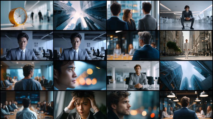 商务精英工作日常都市职场人物群像