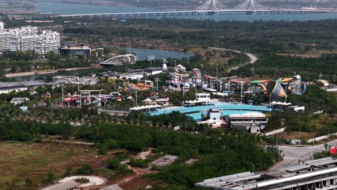 「航拍」广西北海银滩镇游乐园4k60p