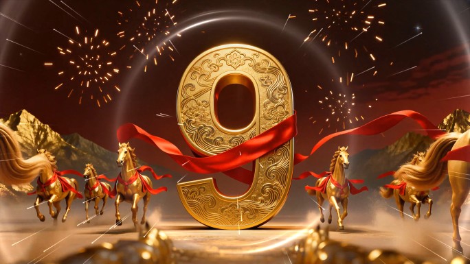 2026年金色年会启动倒计时开场AE模板