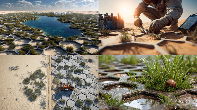 未来沙漠绿化科技赋能沙漠生态修复