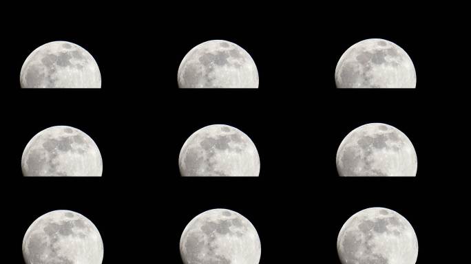 黑色背景月亮实拍