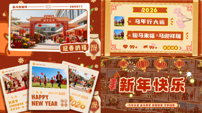 2026春节马年拜年活动宣传图文快闪
