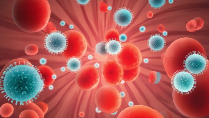 回输到血管里的car-t细胞动画