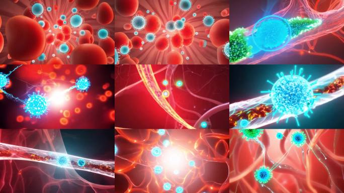 回输到血管里的car-t细胞动画