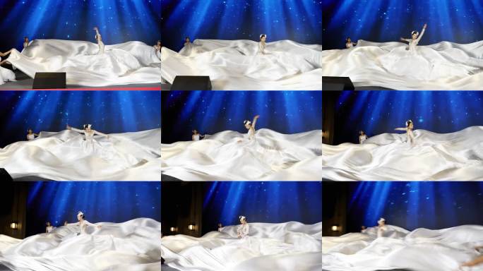 星空下的白绸舞