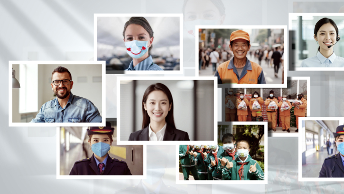 大气照片墙汇聚展示